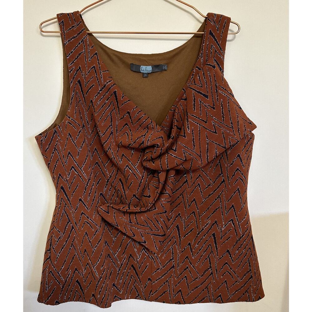 Anthropologie Eva Franco Sleeveless Chevron Top Size XL